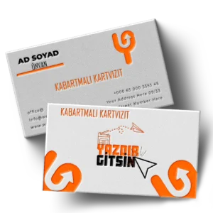 Kabartma Laklı Kartvizit - Görsel 4